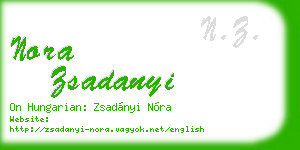 nora zsadanyi business card