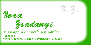 nora zsadanyi business card